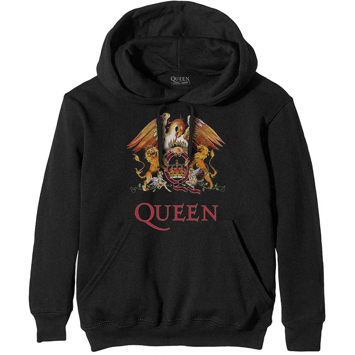 Queen Classic Crest Black X-Large Hoodie