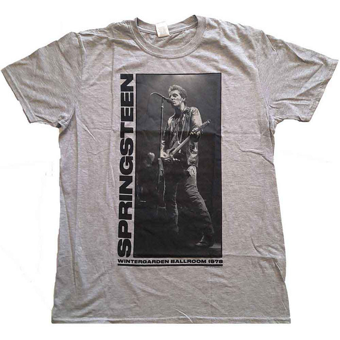 Bruce Springsteen Wintergarden Photo Grey Medium T-Shirt