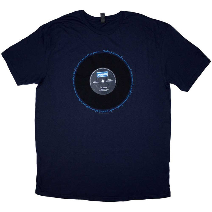 Oasis Live Forever Single Denim Blue XX-Large T-Shirt