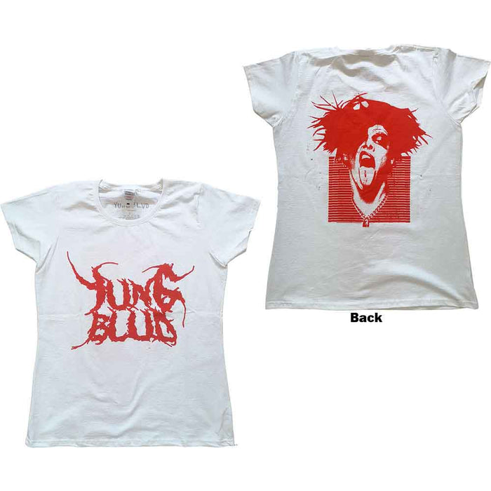 Yungblud Deadhappy White Ladies Medium T-Shirt