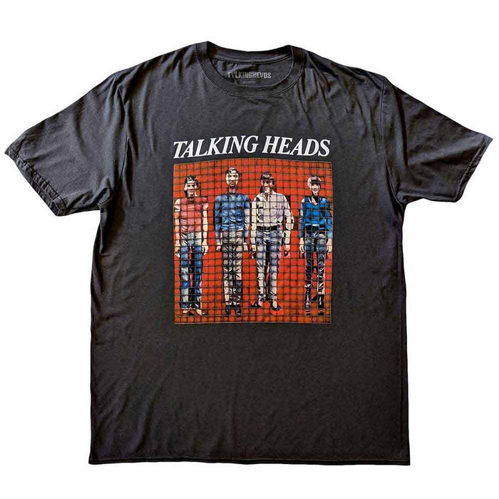 Talking Heads Pixel Portrait Charcoal Grey XX-Large T-Shirt