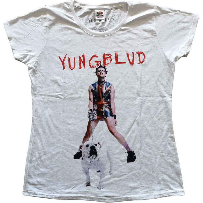 Yungblud Strawberry Lipstick White Ladies X-Large T-Shirt
