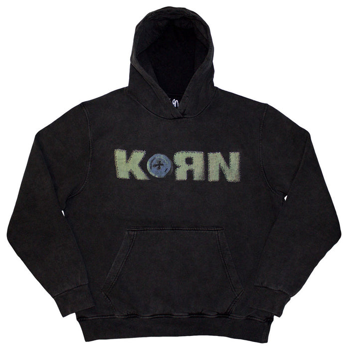 Korn Doll Issues Stone Wash Charcoal Grey Large Hoodie