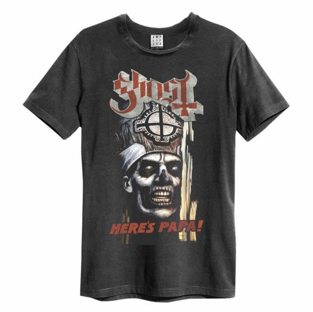 Ghost Here's Papa Charcoal Grey Small T-Shirt