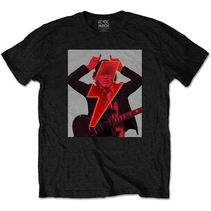 AC/DC Angus Finger Horns Black Large T-Shirt