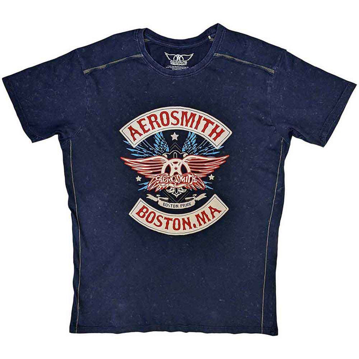 Aerosmith Boston Pride Wash Navy Blue X-Large T-Shirt