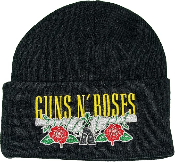 Guns N Roses Gun Crest Amplified Black Beanie Hat