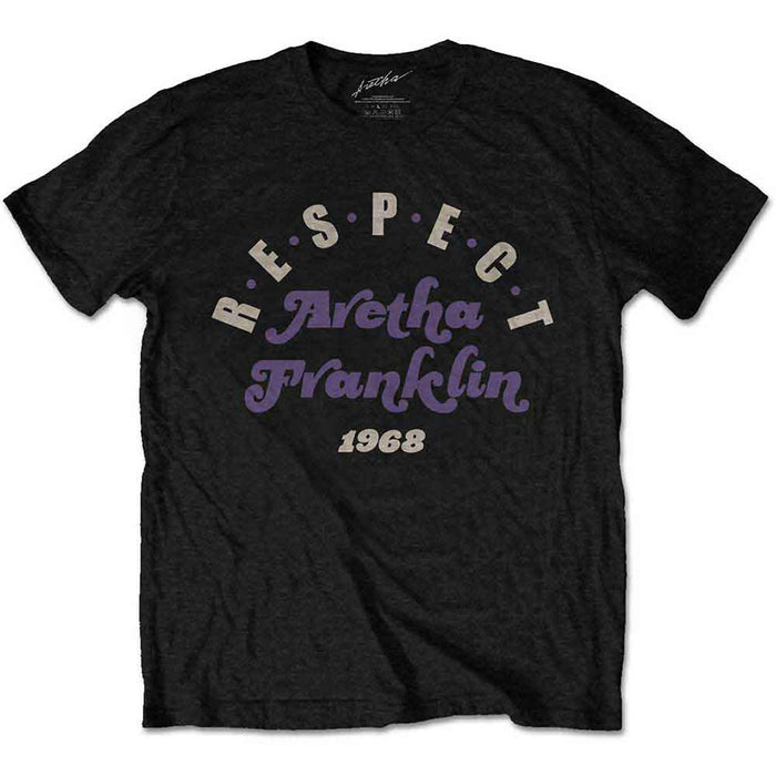 Aretha Franklin Respect Black X-Large T-Shirt