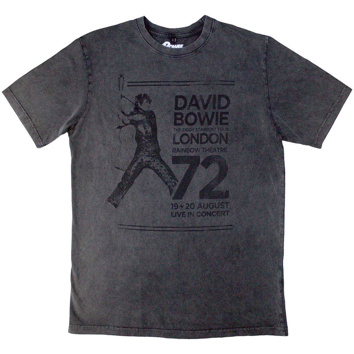 David Bowie Rainbow Theatre Stone Wash Grey XX-Large T-Shirt