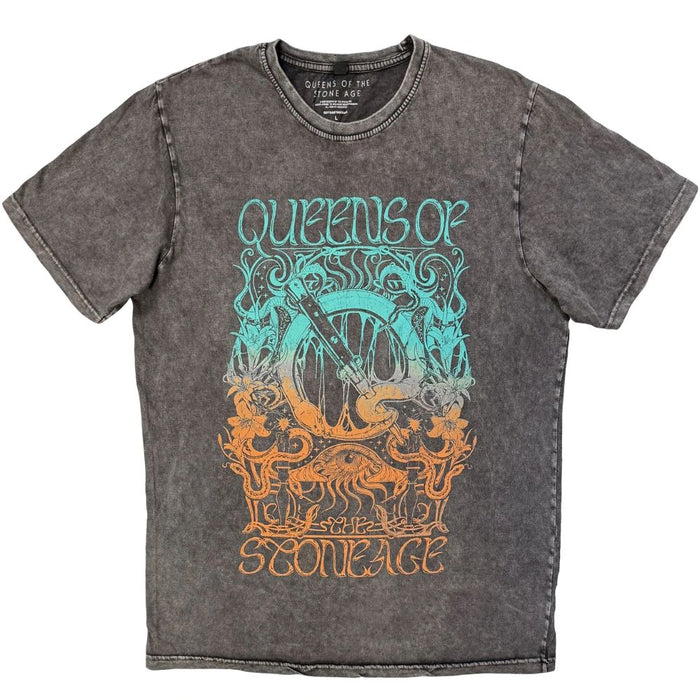 Queens Of The Stone Age Charcoal Grey Stone Wash X-Large T-Shirt