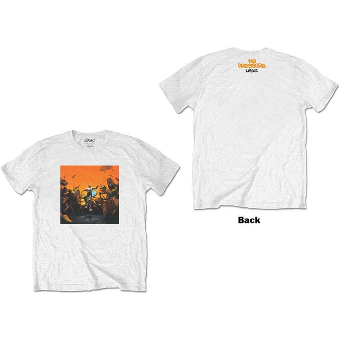 Logic No Pressure White Large T-Shirt