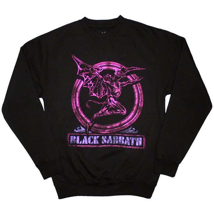 Black Sabbath Neon Pink Henry Oversized X-Large Sweatshirt