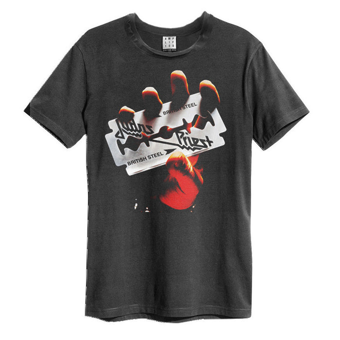 Judas Priest British Steel Amplified Charcoal X-Large Unisex T-Shirt