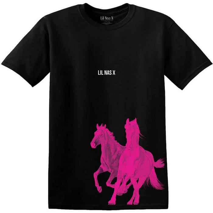 Lil Nas X Pink Horses Black Medium T-Shirt