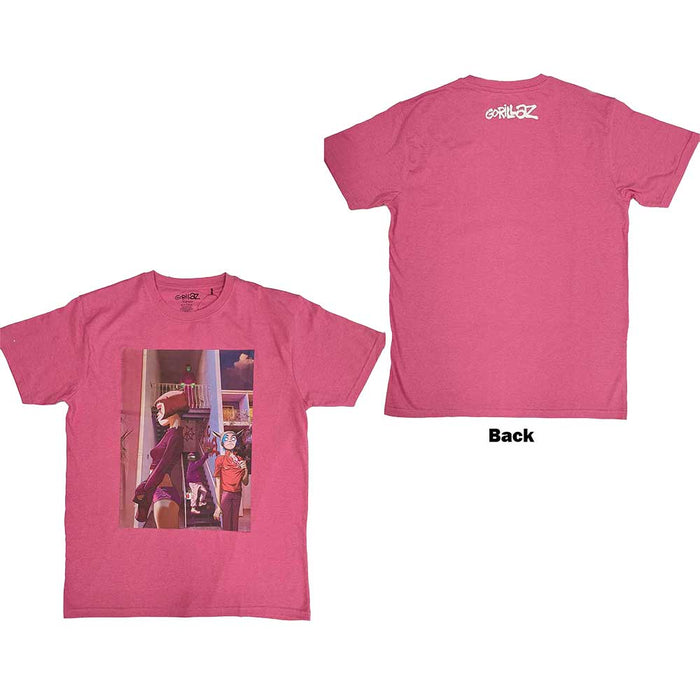 Gorillaz The Static Channel Pink Small T-Shirt