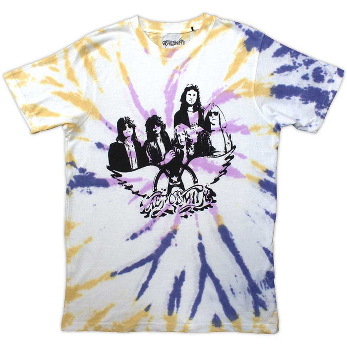 Aerosmith Photo Wings Wash Natural Large T-Shirt
