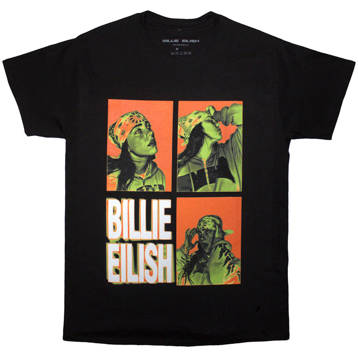 Billie Eilish 3 Photo Logo Black Large T-Shirt
