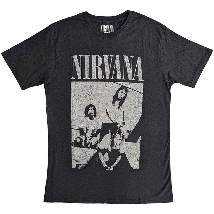 Nirvana Sitting Distressed Black Dye Wash XX-Large T-Shirt