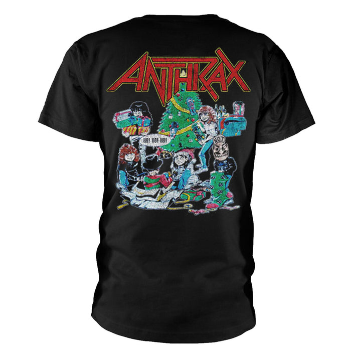 Anthrax Vintage Christmas Black XX-Large T-Shirt