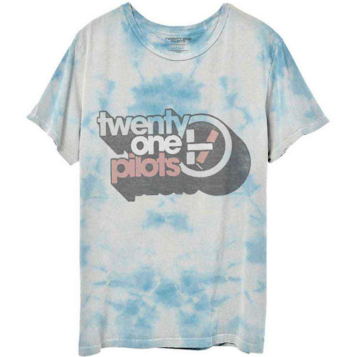 Twenty One Pilots Vintage Block Holiday White Dip-Dye Wash Small Unisex T-Shirt