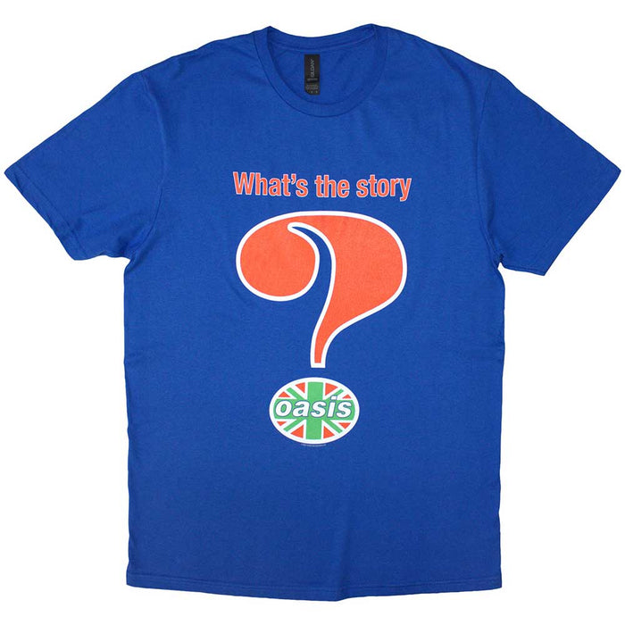 Oasis Question Mark Blue Medium T-Shirt