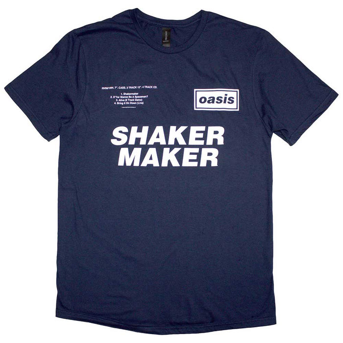 Oasis Shakermaker Track Listing Navy Blue X-Large T-Shirt