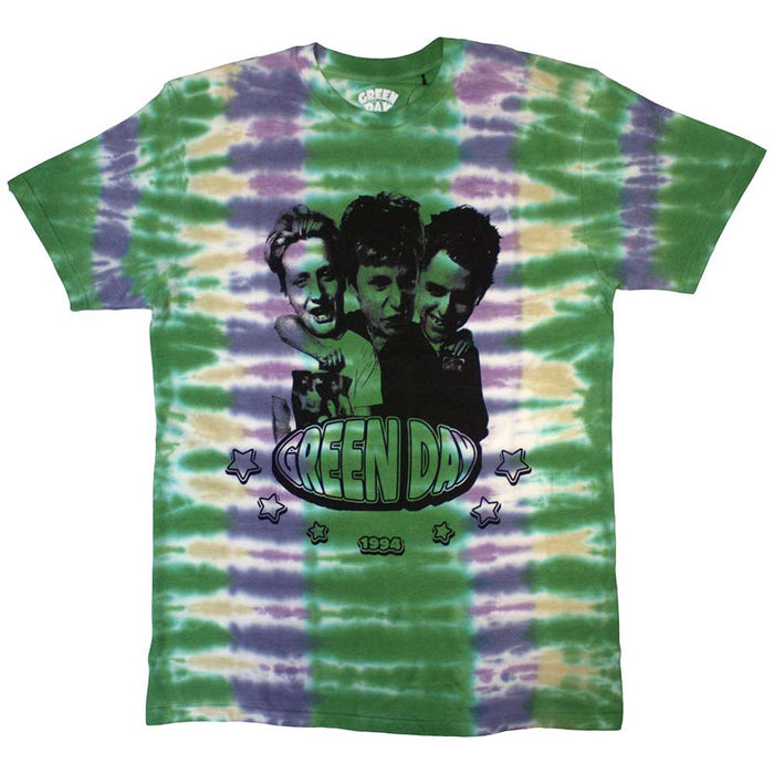 Green Day Trio Green Dip-Dye Wash Small Unisex T-Shirt