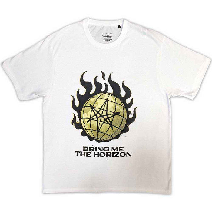 Bring Me The Horizon Globe White Large T-Shirt