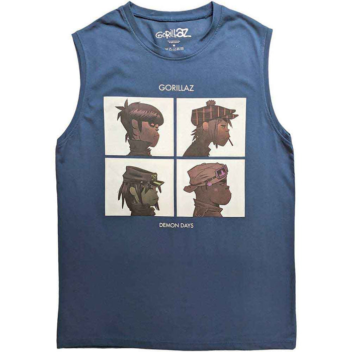 Gorillaz Demon Days Denim Blue XX-Large Tank T-Shirt