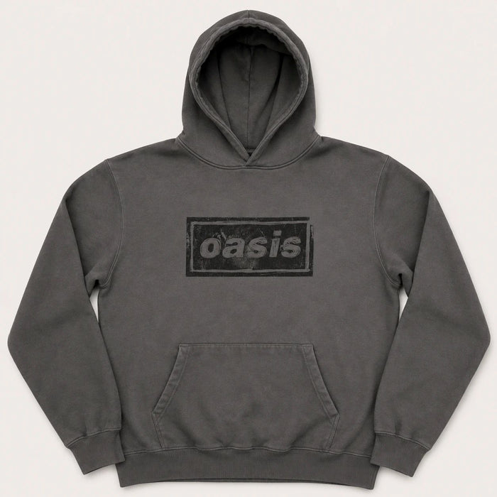 Oasis Lino Logo Charcoal Grey XX-Large Hoodie