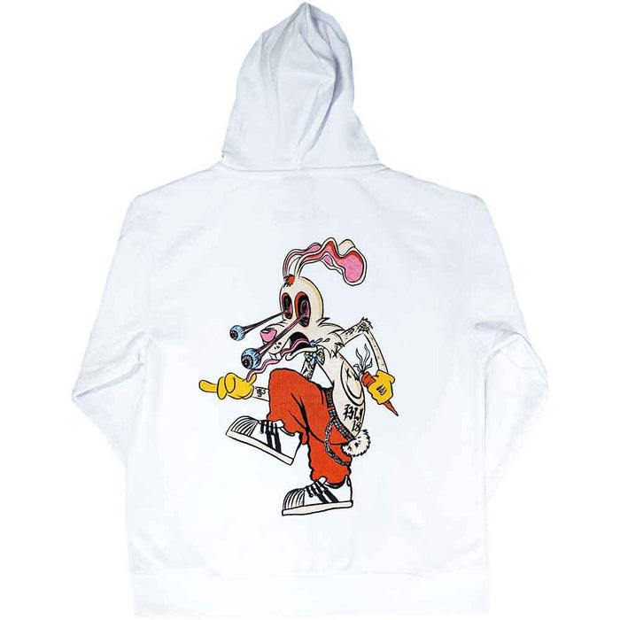 Blink-182 Roger Rabbit White Large Zipped Hoodie