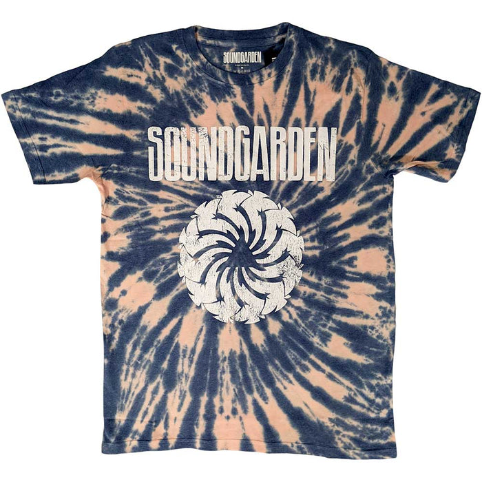 Soundgarden Logo Swirl Blue Dye Wash XXL Unisex T-Shirt