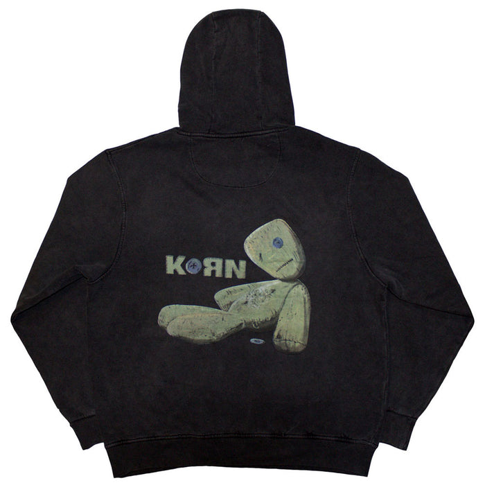 Korn Doll Issues Stone Wash Charcoal Grey Large Hoodie