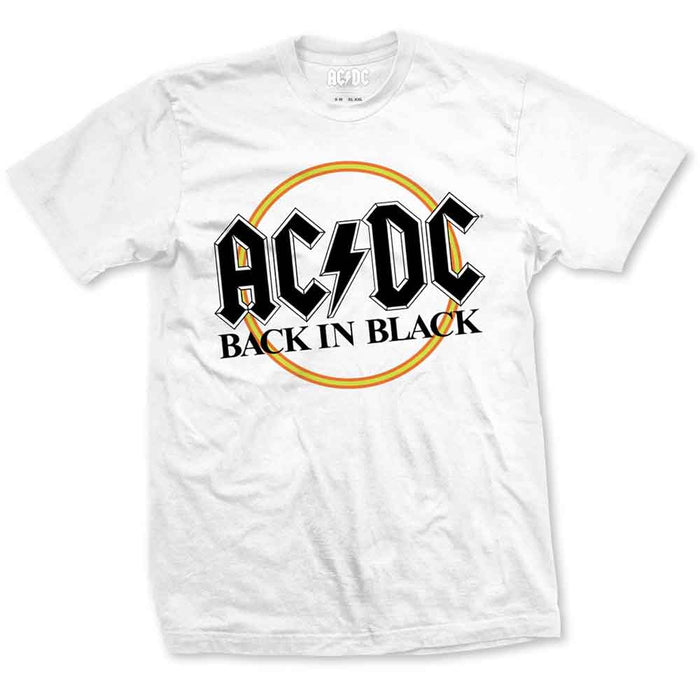 ACDC Back in Black White Medium Unisex T-Shirt