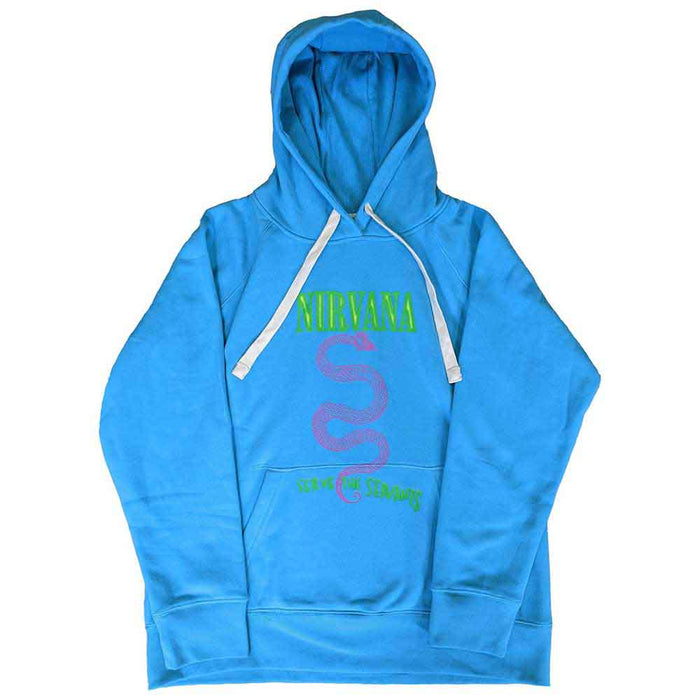 Nirvana Serve The Servants Neon Blue Large Hoodie