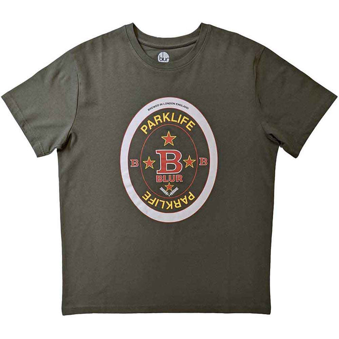 Blur Parklife Beermat Green Large T-Shirt