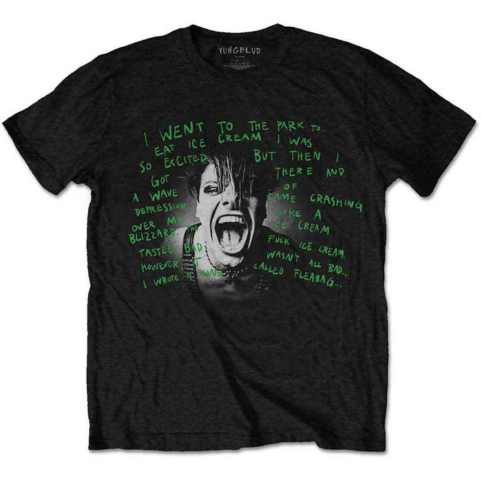 Yungblud Lyric Photo Black Large T-Shirt