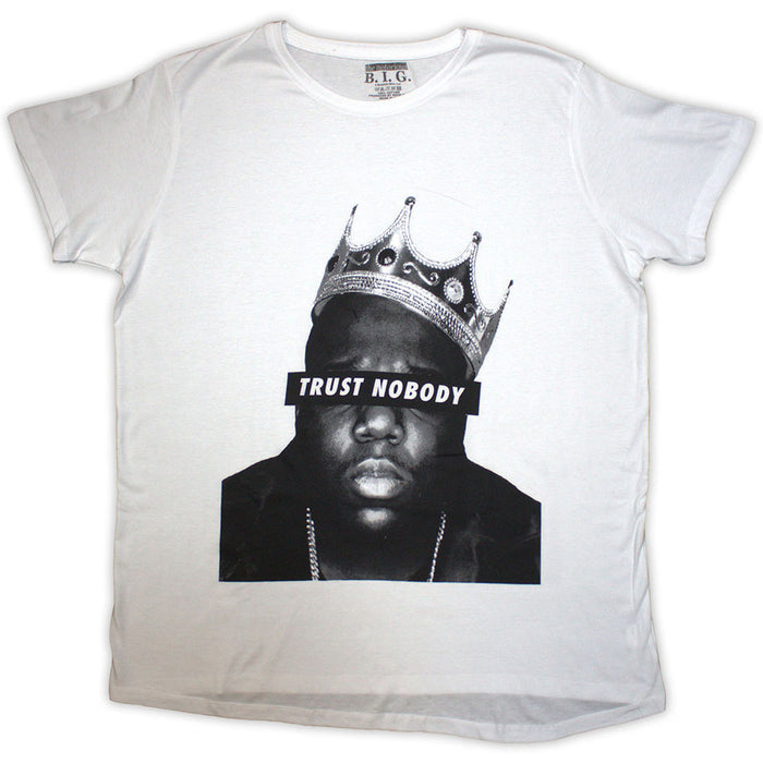 Biggie Smalls Trust Nobody White Ladies Medium T-Shirt