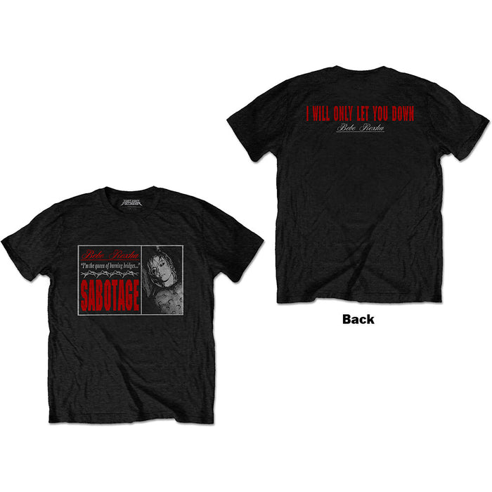 Bebe Rexha Sabotage Let You Down Black XX-Large T-Shirt