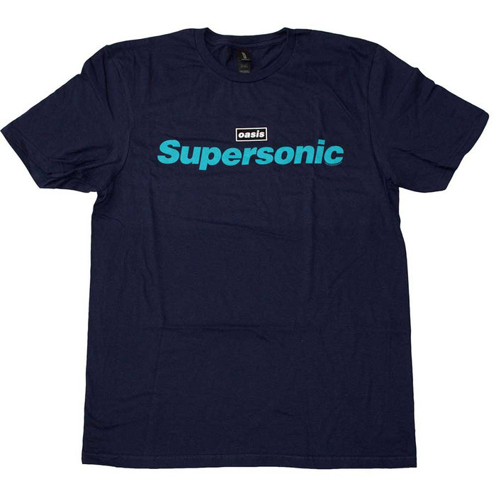 Oasis Supersonic Title Colour Navy Blue Small T-Shirt