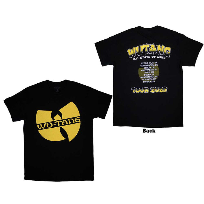 Wu-Tang Clan Tour '23 Slanted Logo State Of Mind Black Medium T-Shirt