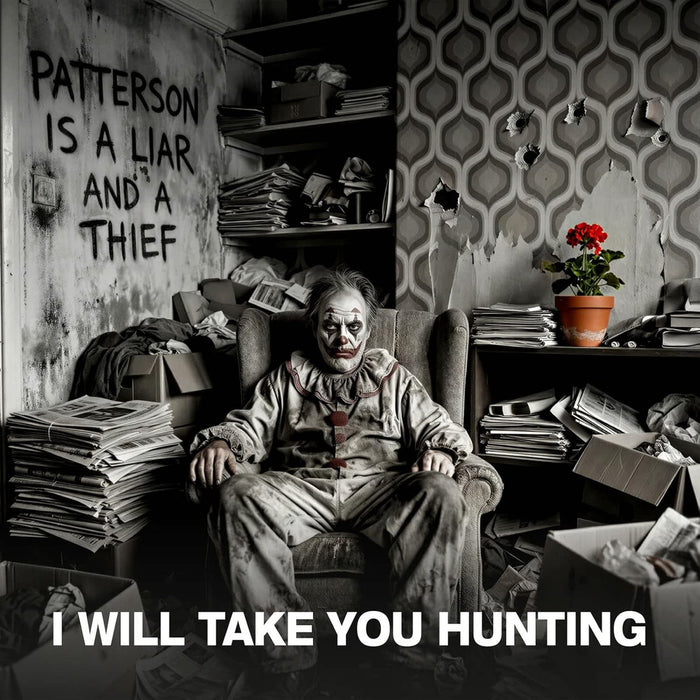 I Will Take You Hunting Patterson is a Liar and a Thief Vinyl LP Geranium Red Colour Due Out 26/06/26