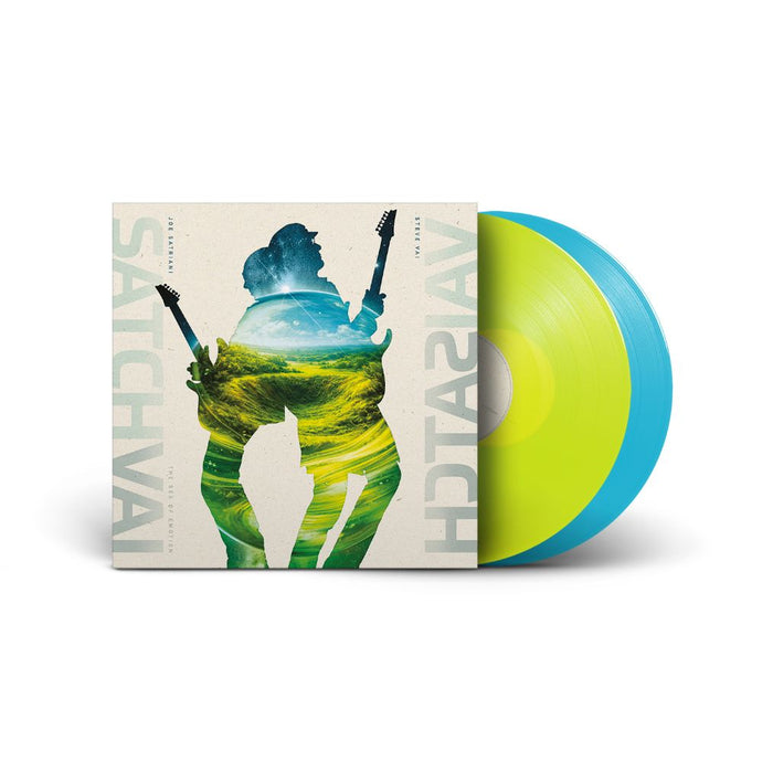Joe Satriani & Steve Vai The Sea Of Emotion Vinyl LP Indies Transparent Neon Yellow & Transparent Turquoise Colour Due Out 06/11/26