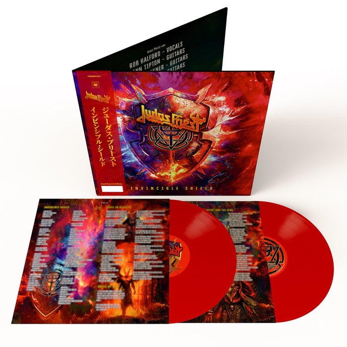 Judas Priest Invincible Shield Vinyl LP Assai Obi Edition Red Colour 2024