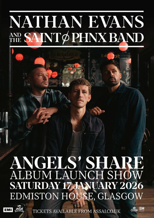 Nathan Evans & The Saint PHNX Band Angel's Share Edmiston House Glasgow Evening Ticket Bundle Saturday 17th January 2026