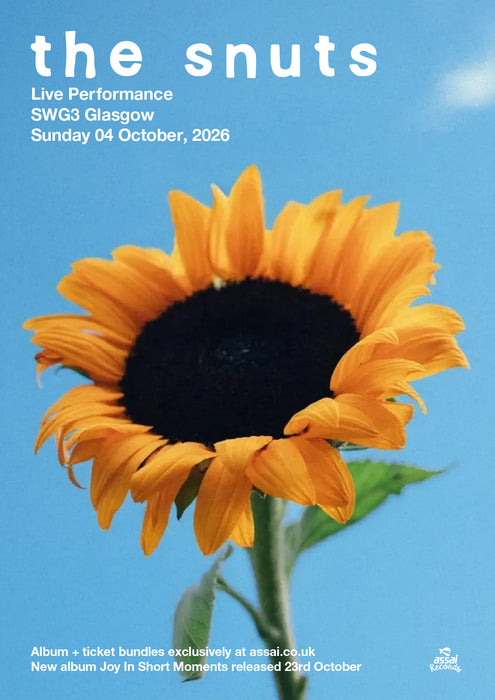 The Snuts Joy In Short Moments SWG3 Glasgow Ticket Bundle Sunday 4th October 2026