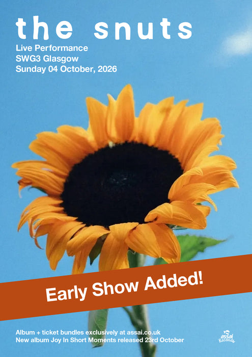 The Snuts Joy In Short Moments SWG3 Glasgow Ticket Bundle Sunday 4th October 2026 Early Show