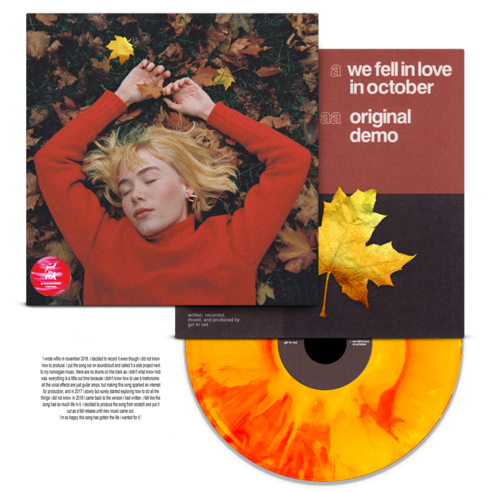 Girl In Red We Fell In Love In October 7" Vinyl Single Orange & Yellow Colour 2021