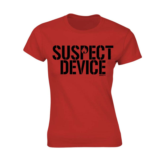 STIFF LITTLE FINGERS Suspect Device WOMENS Red MEDIUM T-Shirt NEU
