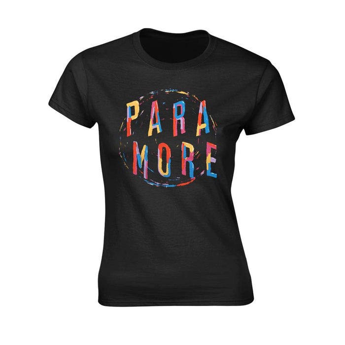 PARAMORE Painting Spiral Womens Black X-Large T-Shirt NEW